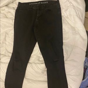 Articles of society black ripped knee jeans